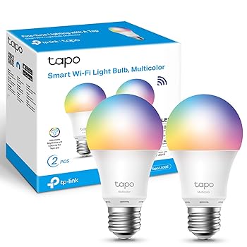 Tapo Smart WiFi Light Bulb E27 8.3w Colour-Changeable (Pack of 2)