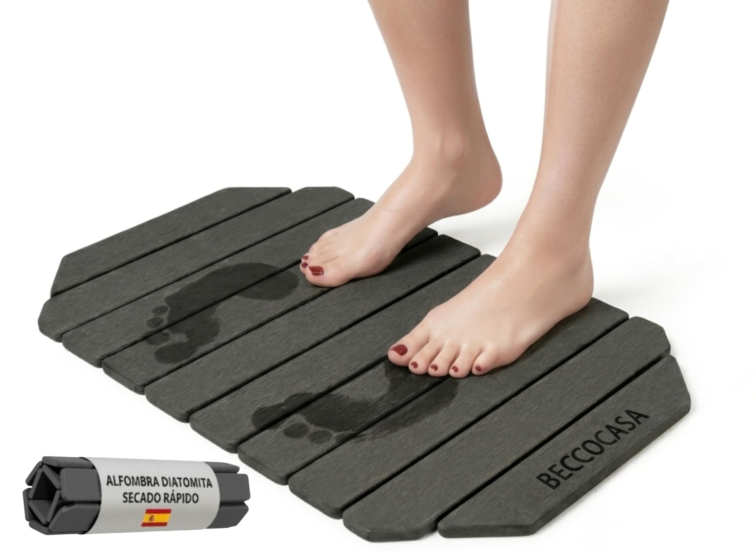 Tapis de bain en pierre anti humidité pour éviter les glissades