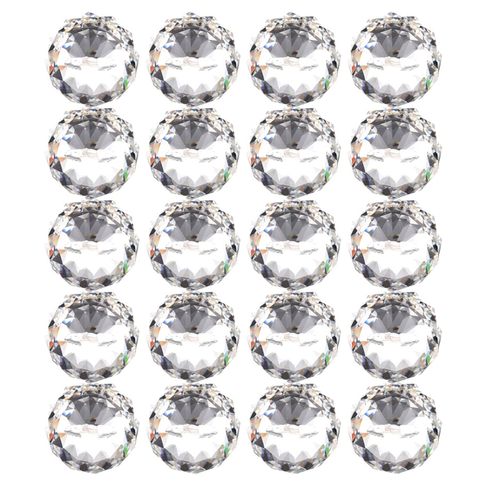Hndhbfgrt 20X 40MM Feng Shui Faceted Decorating Crystal Pendant Ball(Clear)