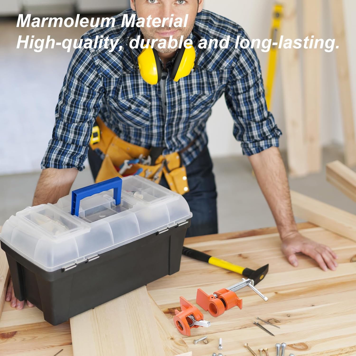 Pipe Clamps for Woodworking | 1/2 Inch Crimping Woodworking Tools - Precision Wood Gluing Pipe Clamp | for Home Plumbing Automotive Craft Projects Marine Gardening Industrial Exhaust System Carpentry