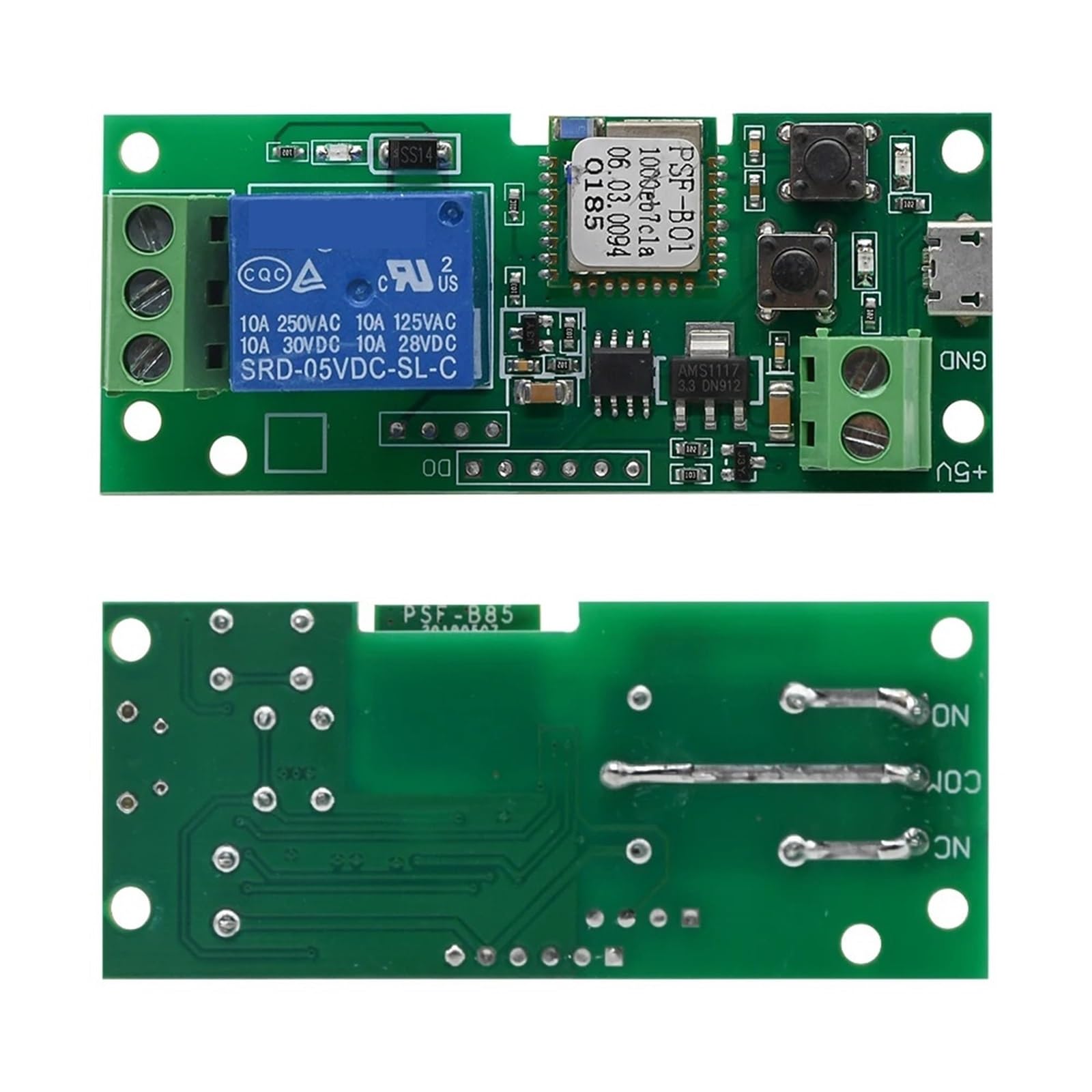 DC 5V/5V-12V WiFi Wireless Smart Switch Android IOS5V-12V WiFi Wireless Switch Modulo Relè for Smart Home, Casa Intelligente Relè di Tempo CE(DC 5V)