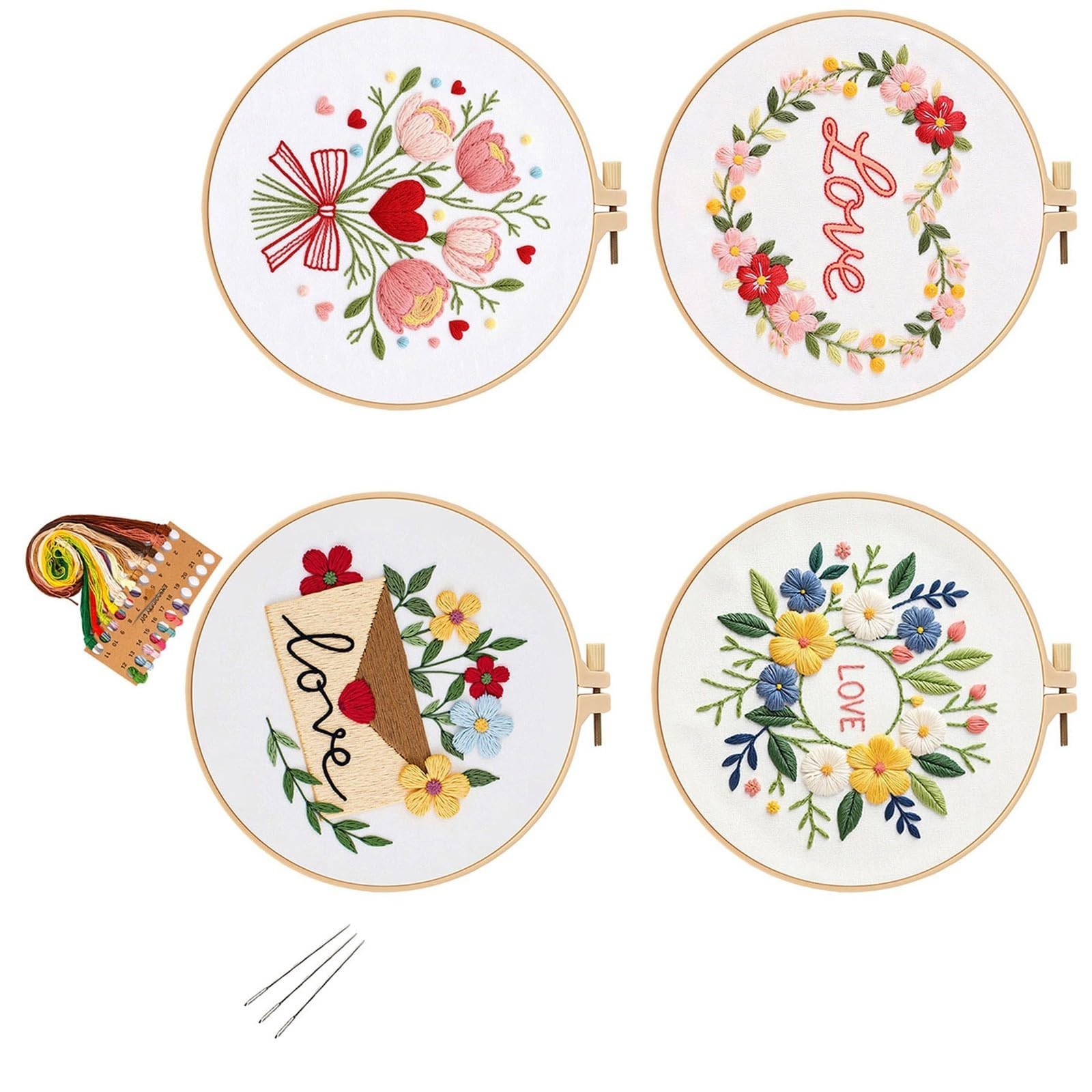 Tsophreniq Artistic Sewing Project Flower Embroidery Bag Using Sturdy and Cotton Materials for Room Enhancement Embroidery Craft Handcraft Designs