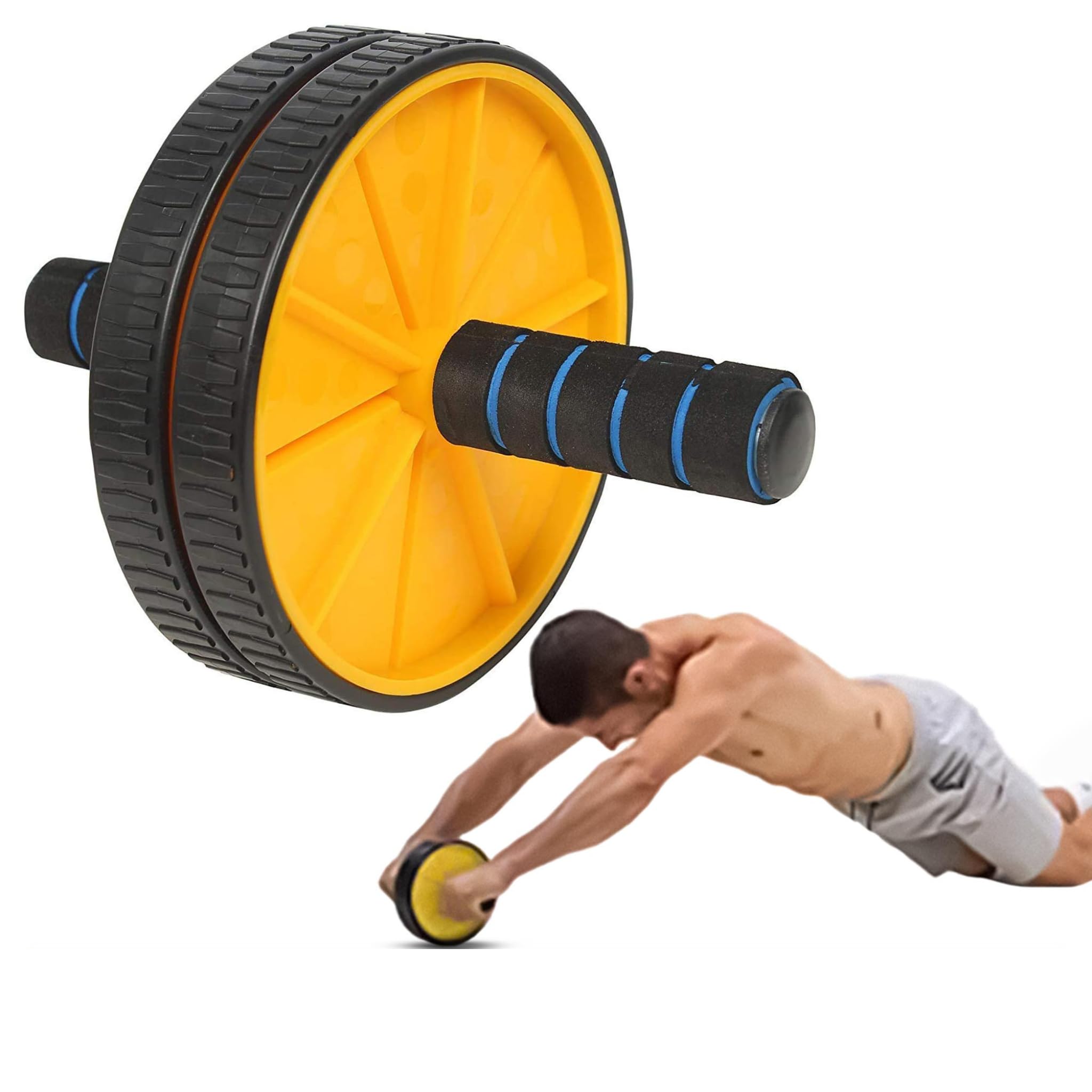 Slovic Abs Roller for Men & Women | Dual Wheel Ab Roller for Core | Gym Equipment for Home Workout | Durable Abs Exercise Equipment-image-18