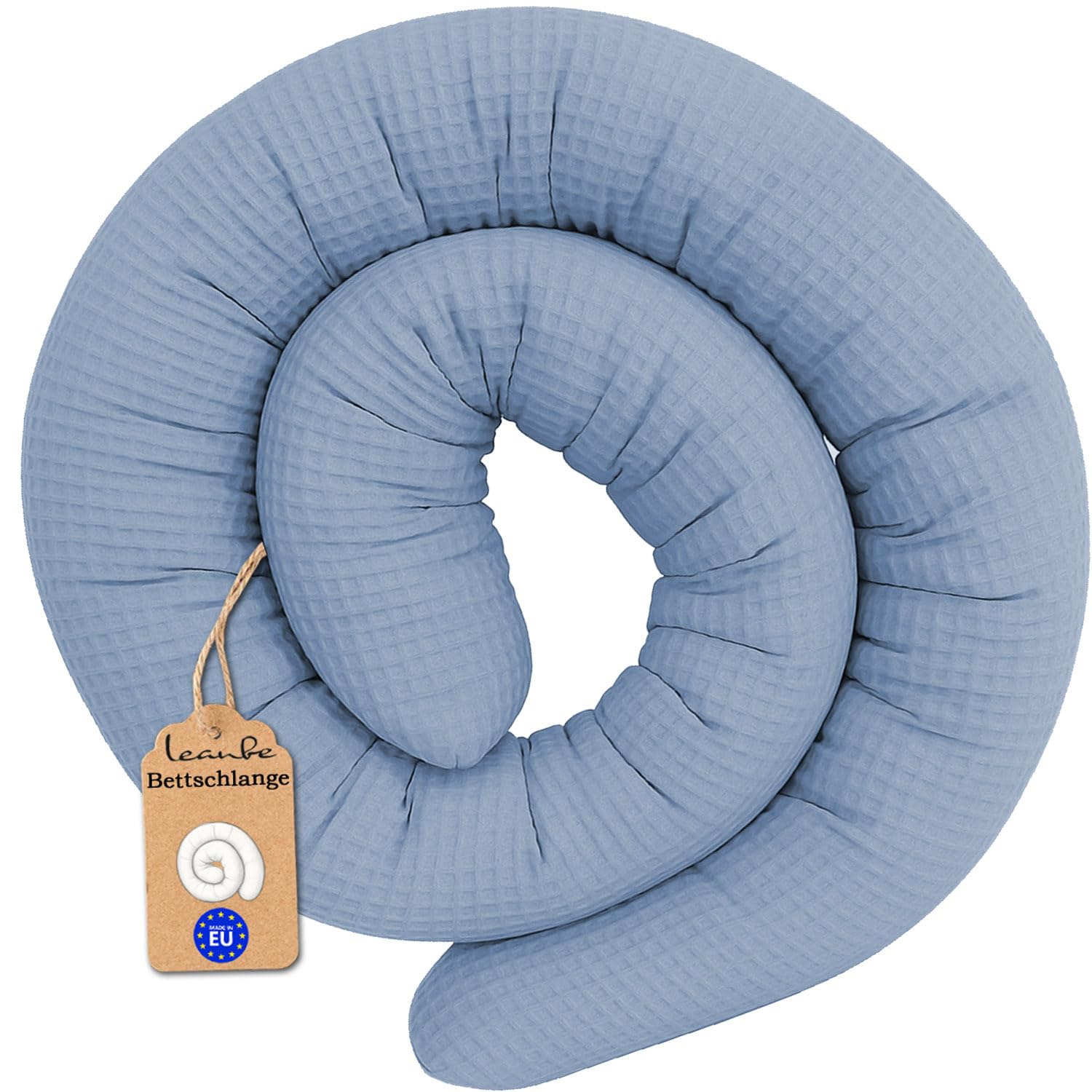 Bettschlange Stillkissen, Weiche Bettrolle, Seitenschläferkissen, Vielseitiges Lagerungskissen für Erwachsene, Blau (400 cm)