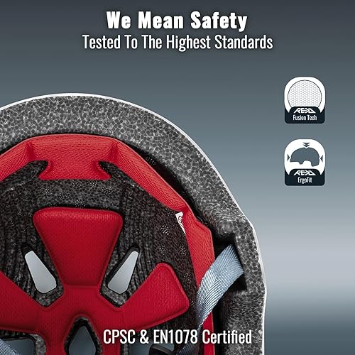 Vista 4 de REKD Casco Ultralite Tecnología Fusion con acolchado delgado Certificado EN1078 y CPSC Ajuste personalizable Logotipos en relieve con sello