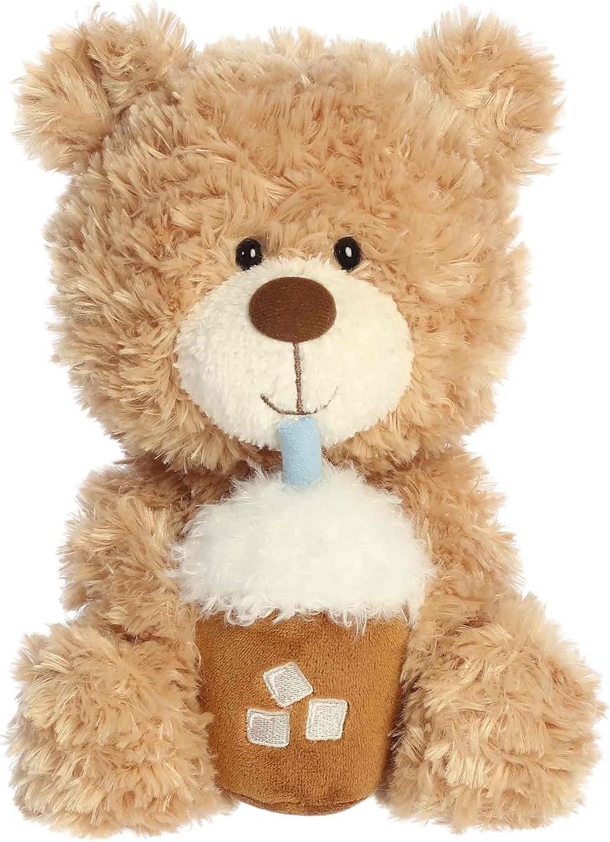 Aurora Bear 9" Slurpy Teddy Iced Coffee Snuggly Animal de peluche | Estilos de peluche atemporales en una variedad de tamaños y diseños