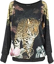 Emma & Giovanni Women's Oversize Pullover with Crew Neck and Long Sleeve in Bronze