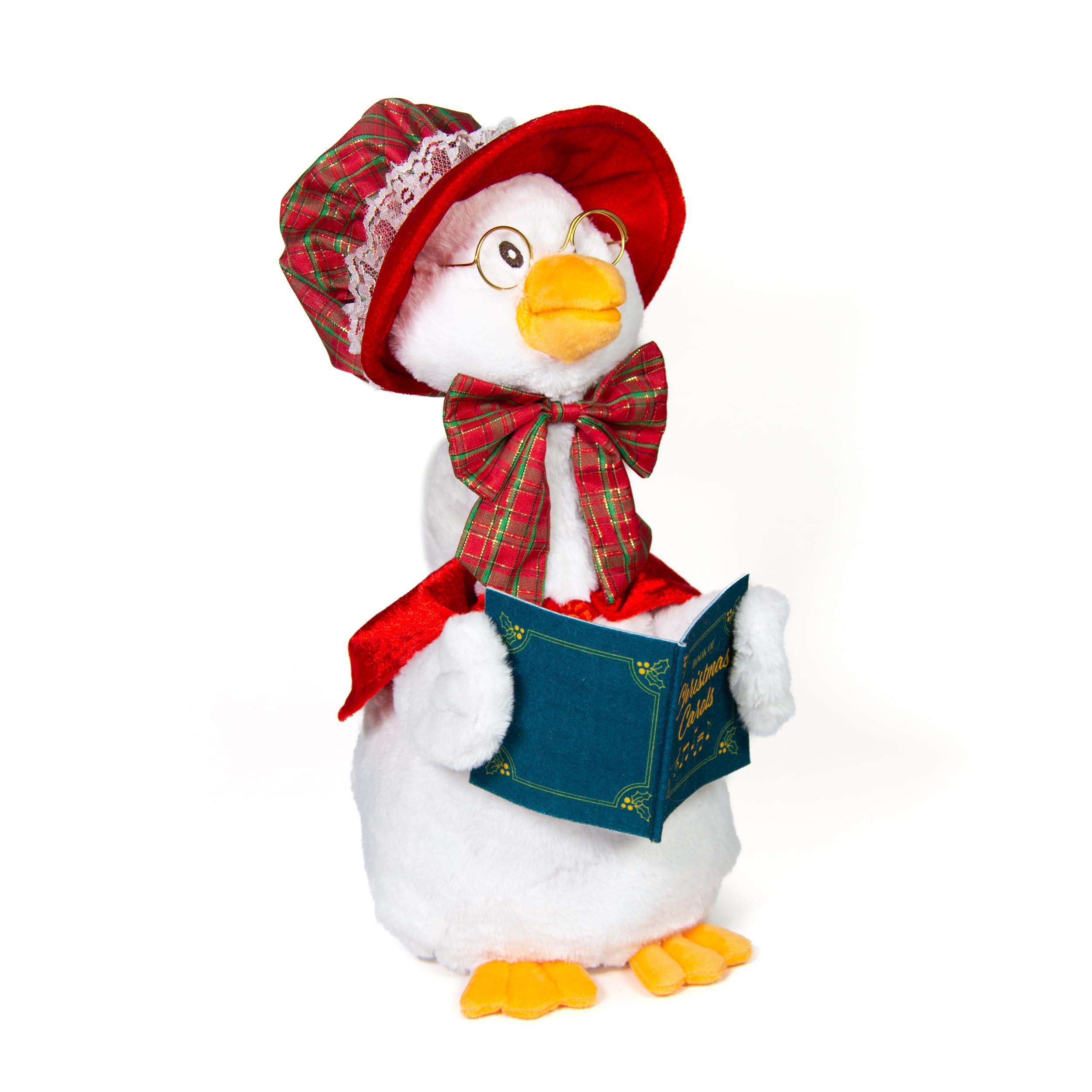 Cuddle Barn - Carolin' Mother Goose | Animated Musical Singing Christmas Caroling Soft Plush Toy, 14 inches - Image 6