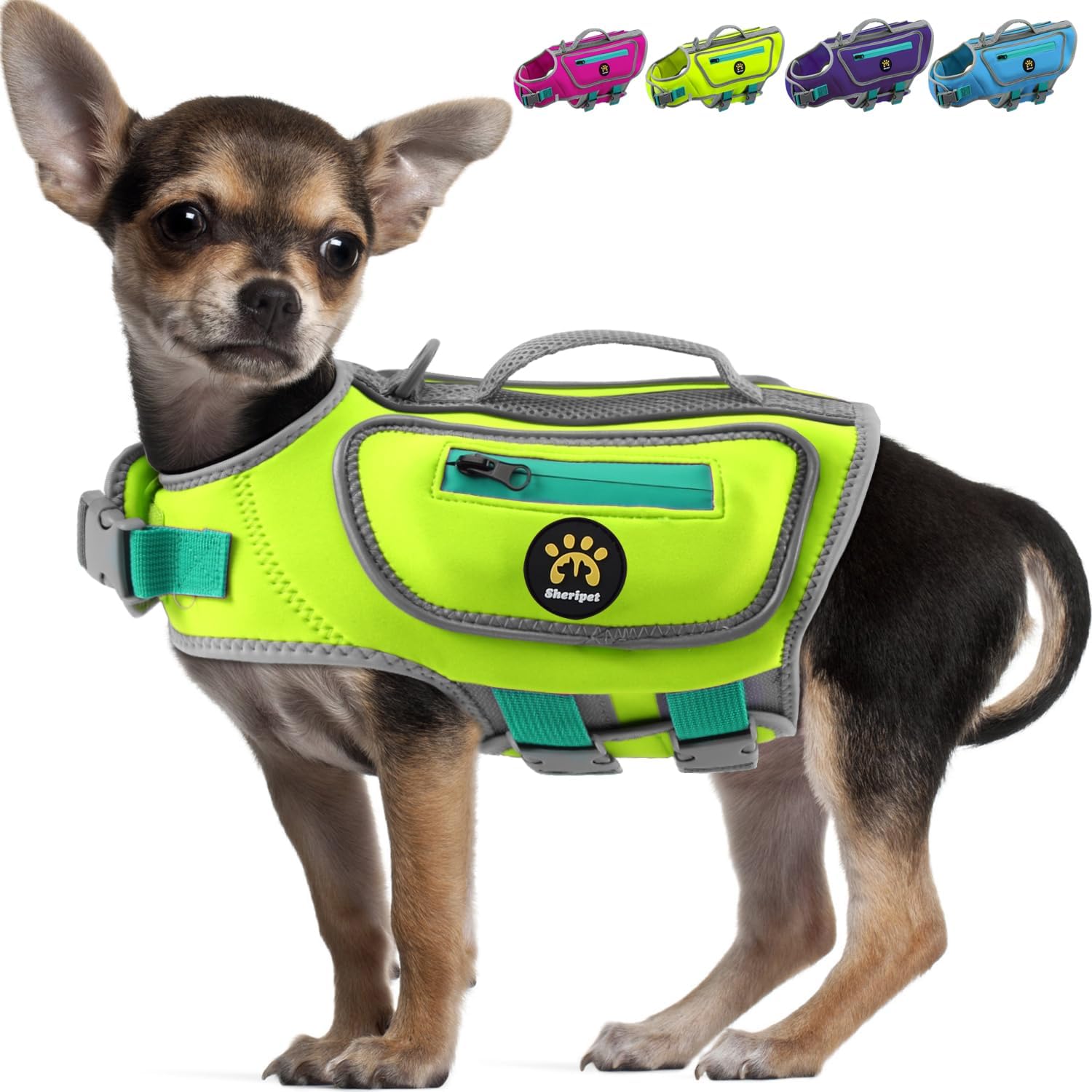 Sheripet Dog Life Jacket for Small Dogs with High Buoyancy