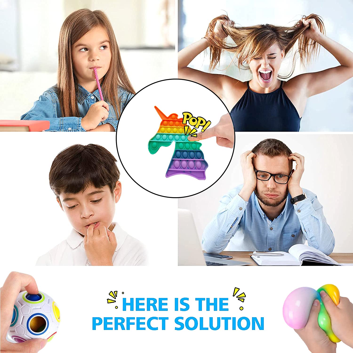 Buy Sensory Fidget Toys Set 23 PCS, Fidget Toys Packs with Pop It for