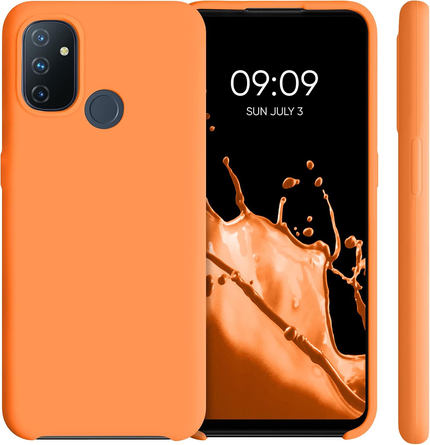 kwmobile Case Compatible with OnePlus Nord N100 Case - TPU Silicone Phone Cover with Soft Finish - Fruity Orange