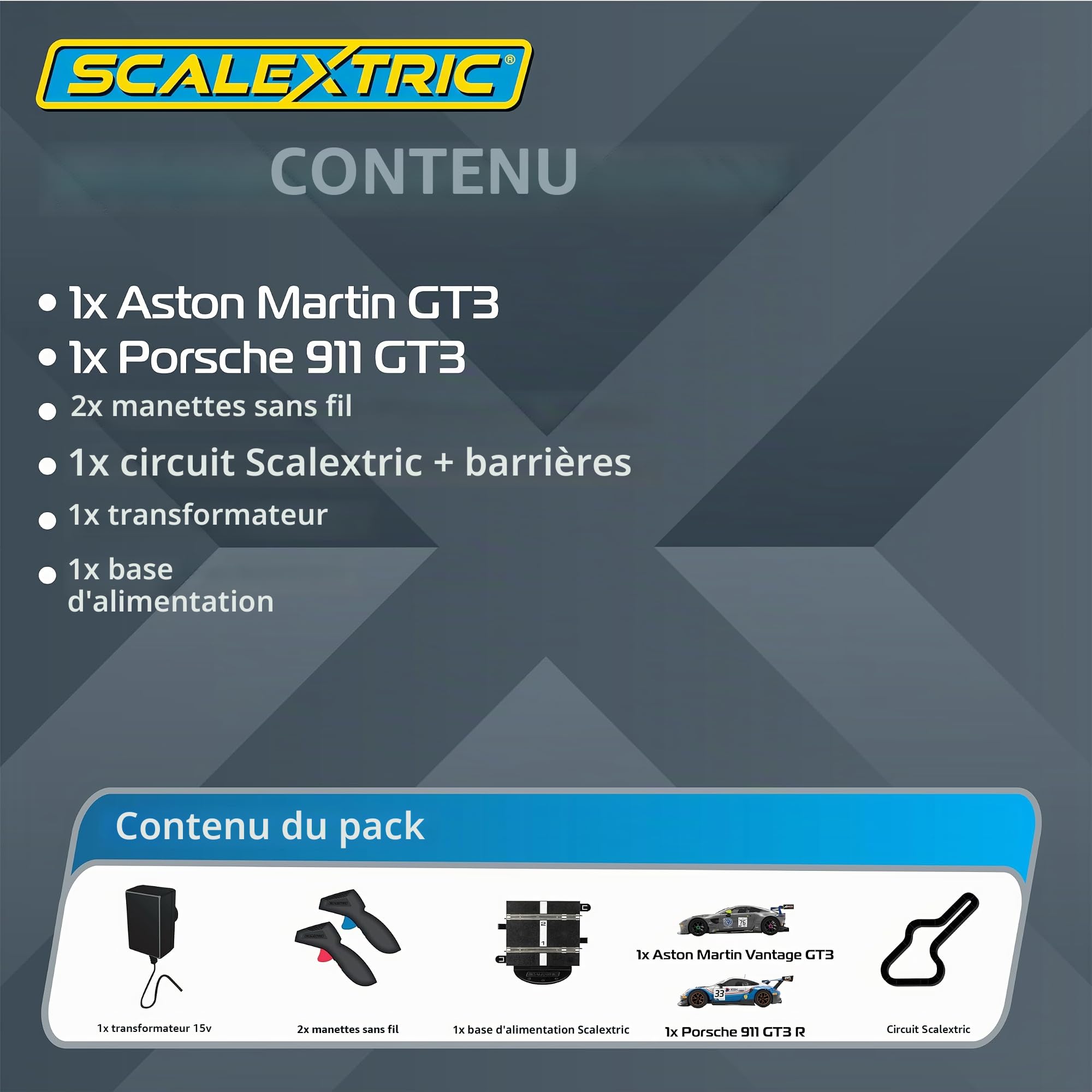 Scalextric Ensembles de Pistes de Course numériques pour Enfants – Arc AIR : World GT Race Set – Circuit de Course électrique contrôlé par Application pour Enfants à partir de 8 Ans, Pistes de Course