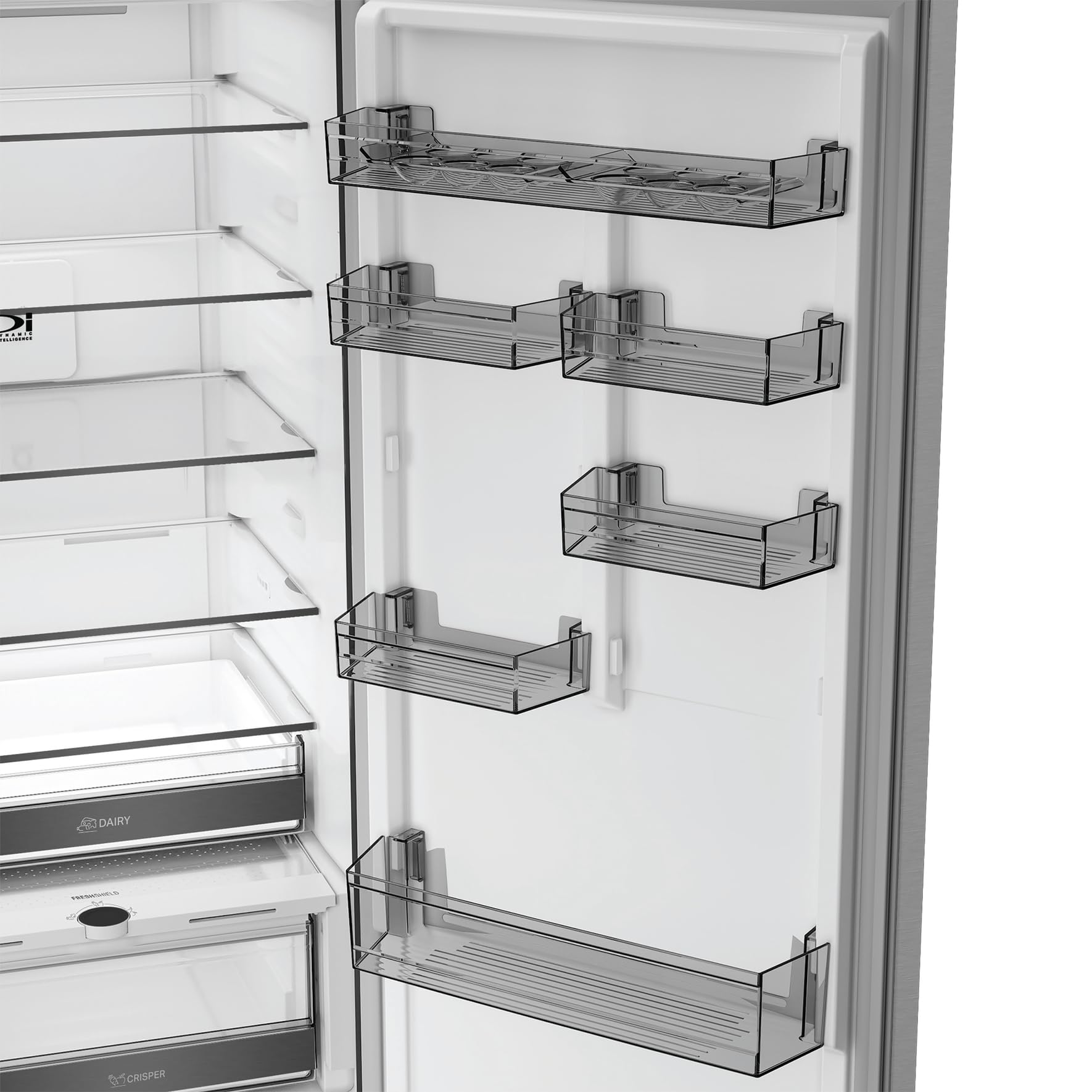 Bauknecht KGDNF 20CD IN Kühl-Gefrierkombination freistehend, 415 Liter, Dual Cool Total NoFrost, FreshShield, Smoothfit, Edelstahloptik