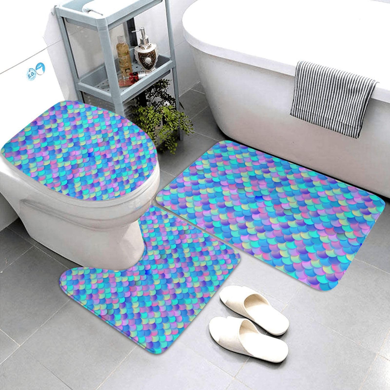Tapis de salle de bain doux et lavables lot de 3 pour en finir avec les sols humides
