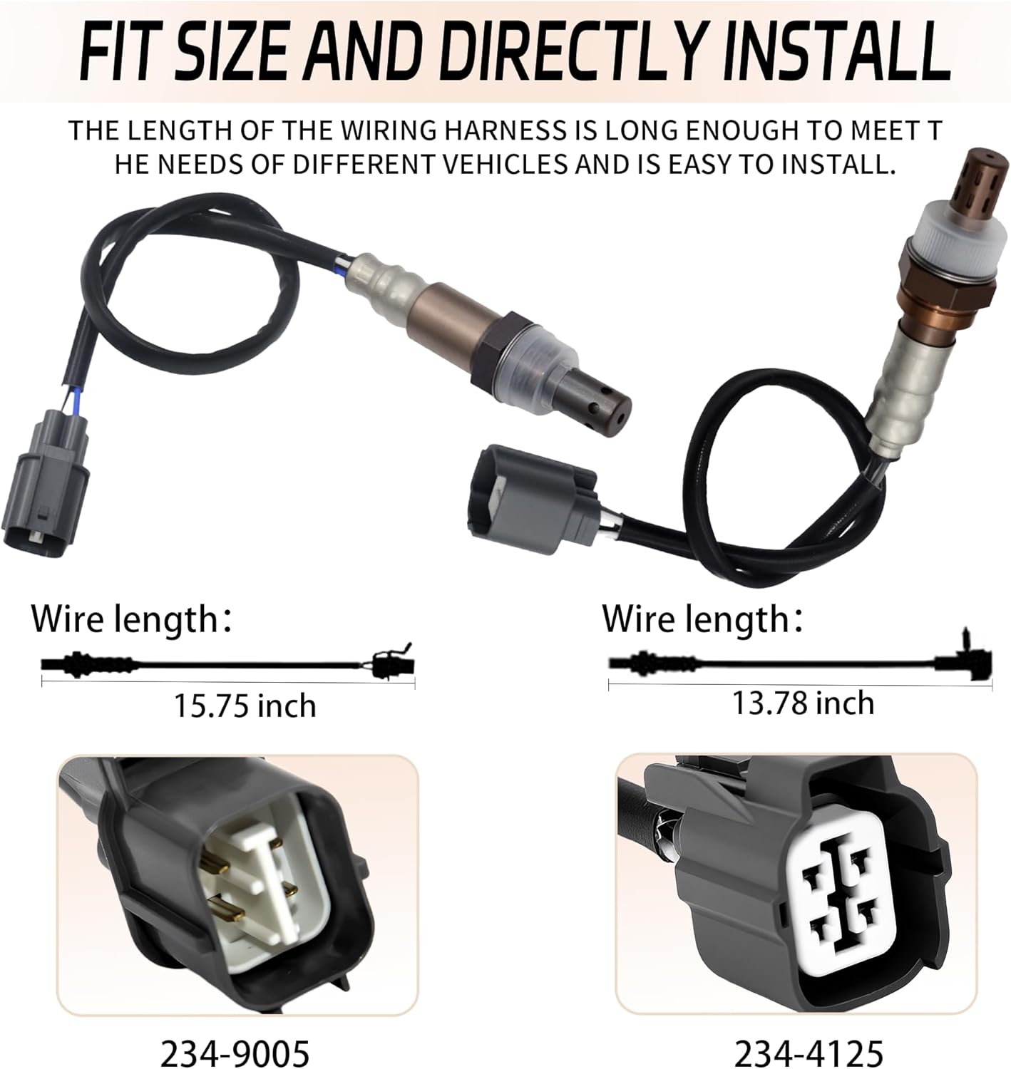 Oxygen Sensor Upstream and Downstream 234-9005 234-4125 Compatible for 2002 2003 2004 Honda CR-V Base EX LX [2.4L Engine Only] 2PCS