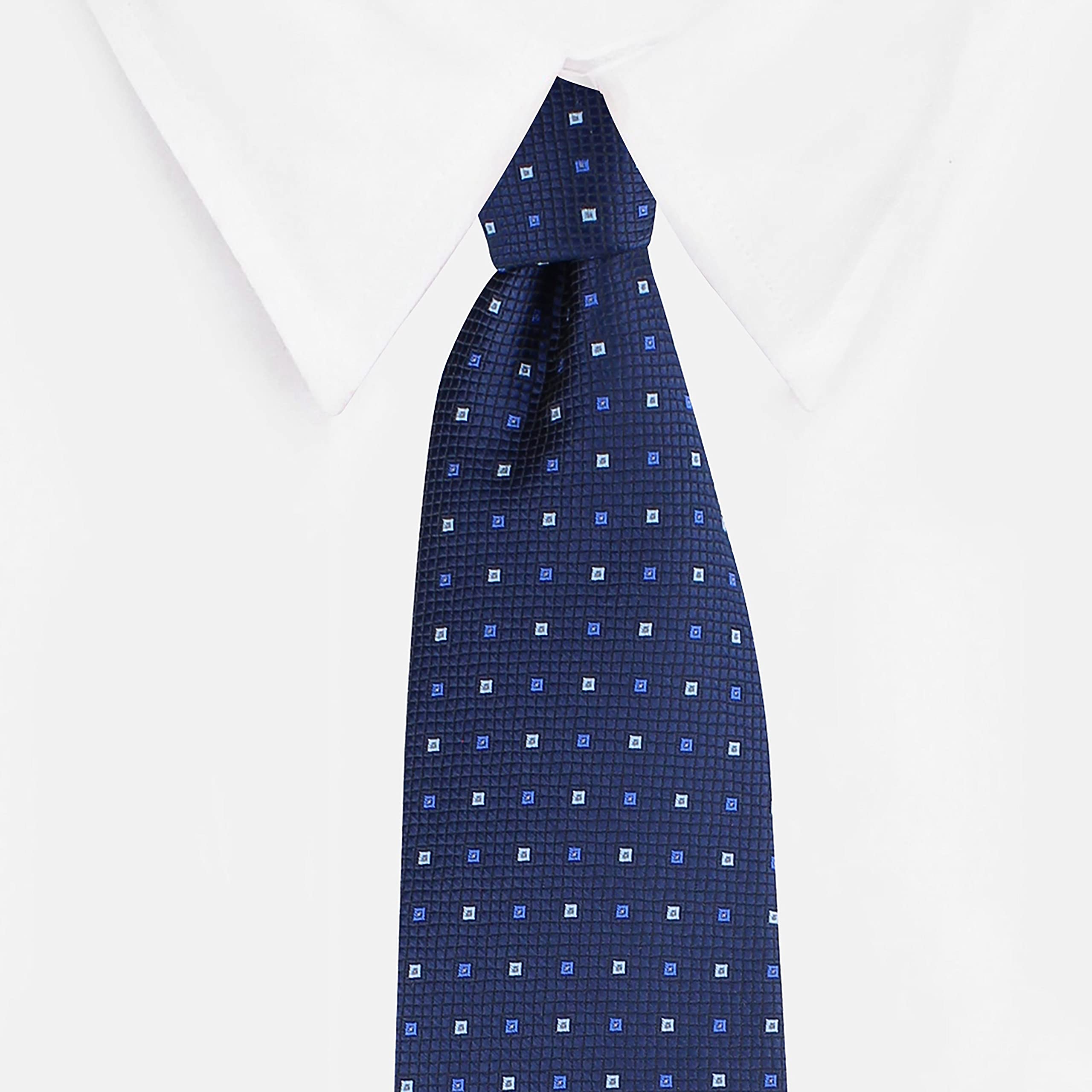 Kavove The Treat Checkered Blue Necktie For Men - Image 7 thumbnail