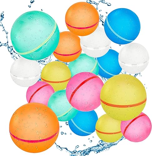 Miniatura 9 de Globos de agua, bombas de agua, bolas de salpicadura, llenado rápido, bombas de agua reutilizables para niños, adultos, playa, piscina, actividades