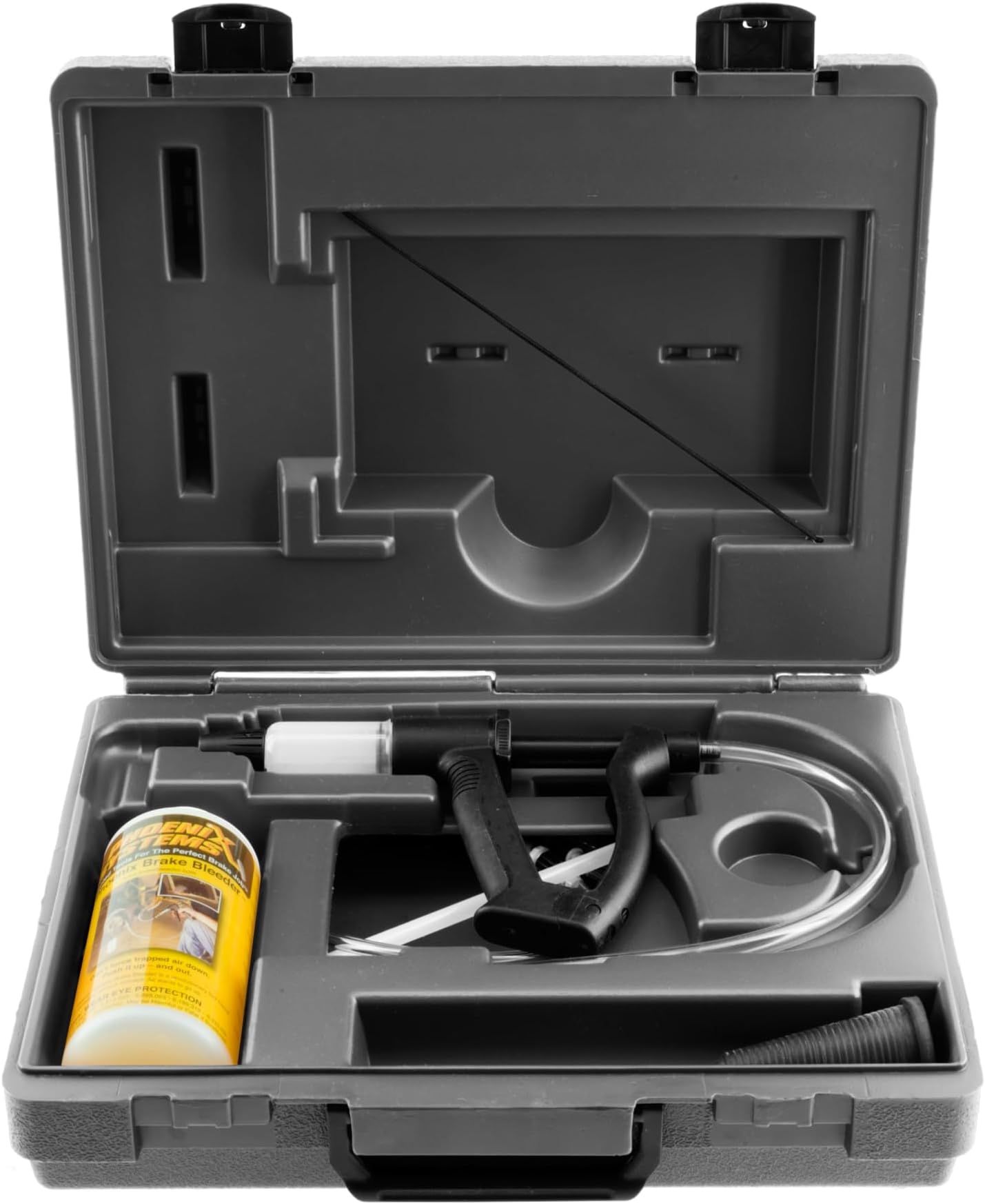 Phoenix Systems V-12 Medium Duty Brake & Clutch Bleeder Kit | Includes Smart Pak Accessories and Molded Case, Rebuildable V-12 Supports Reverse, Vacuum, Pressure and Bench Bleeding