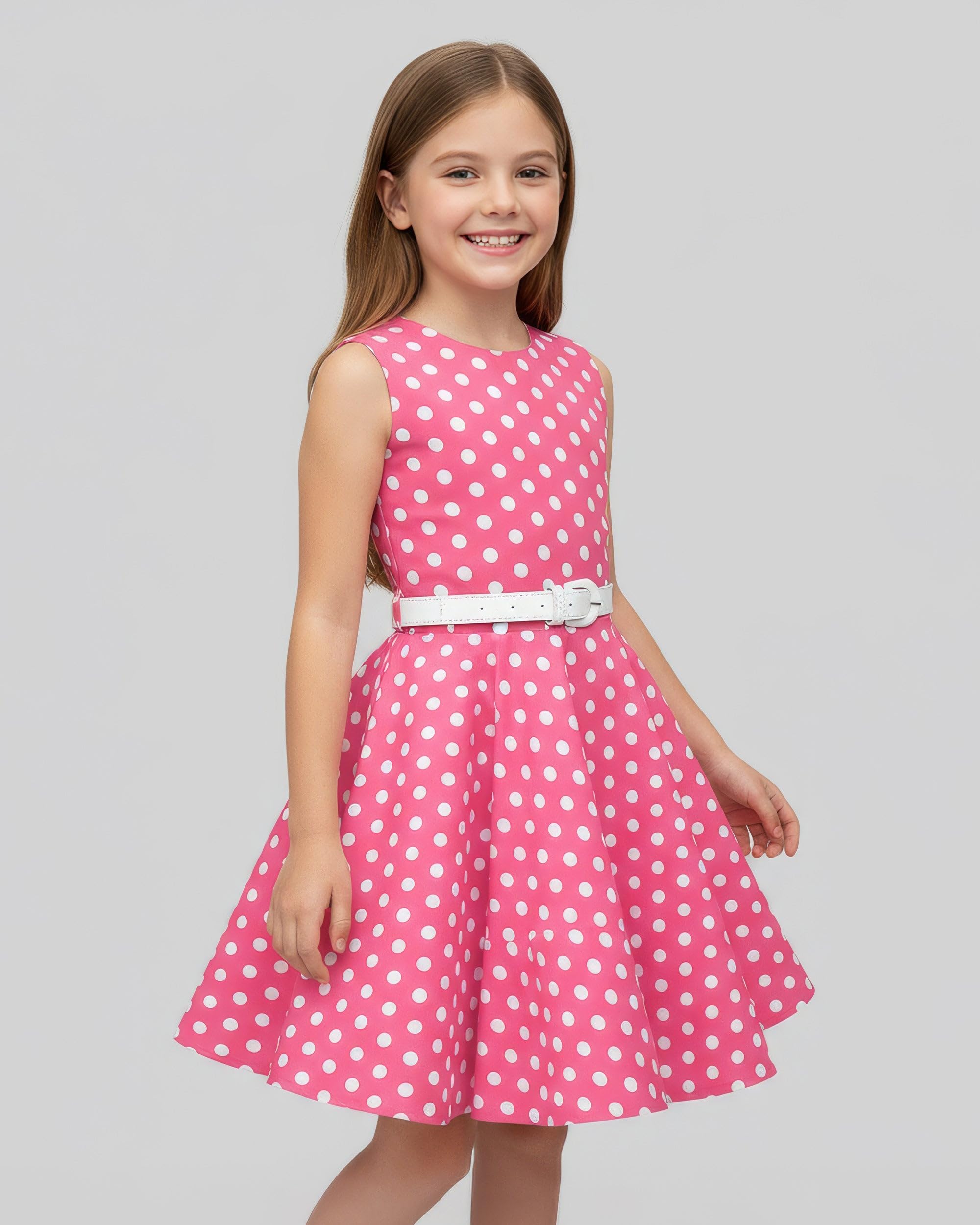 Vestido de Lunares Vintage Años 50 Audrey para Niñas