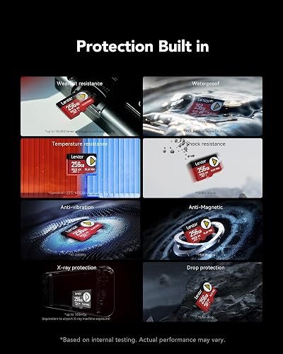 Lexar PLAY PRO MicroSDXC Express Card 256GB, up to 900MB/s Read, 600MB/s Write, Gaming-Optimized, A2, 4K, High-Speed Micro SD Memory Card for Handheld Consoles, Switch, Portable Gaming Device - 8
