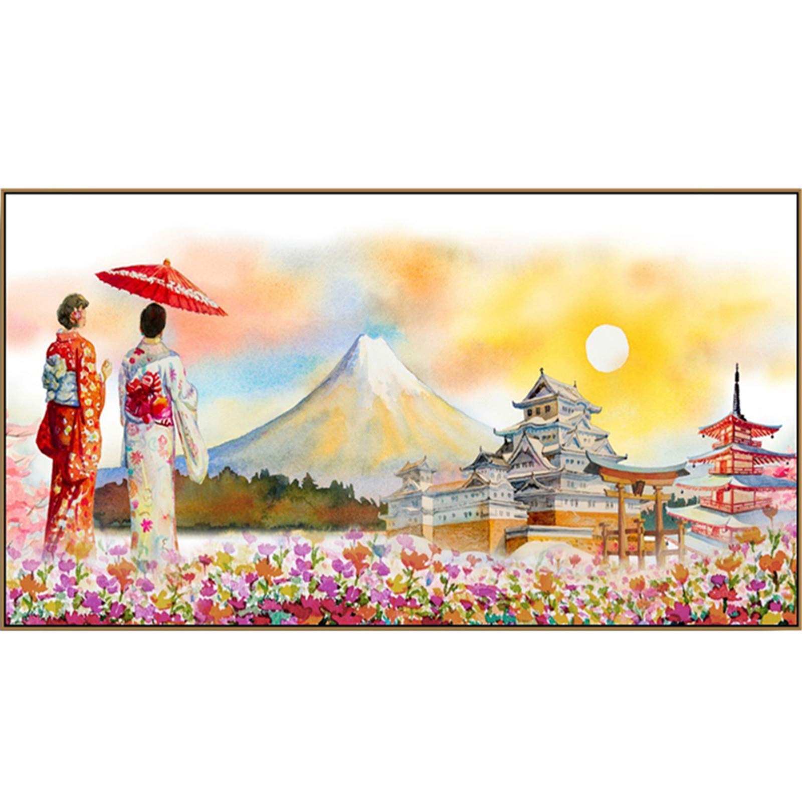 Diamond painting 5D temple zen à offrir en projet créatif DIY grand format pour adulte