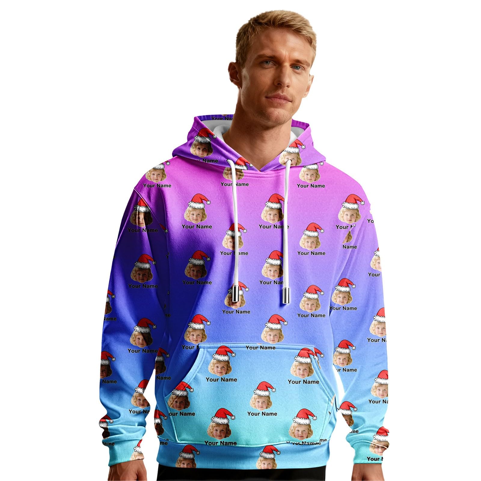 Sudadera Original Hombre Negra con Capucha Personalizada, Diseño Divertido De Navidad Chaquetones Invierno (Light Violet, S) Ropa Gimnasio Mangas para El Sol Top Deportivo Verano