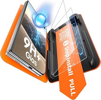 TAURI 2 Pack for iPhone Duo Screen Protector, 1-Step Install Clear