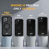 Vista 222 de Miracase - Funda magnética para iPhone 13 Pro Max de 6.7 pulgadas (compatible con MagSafe), transparente, completo, protector de pantalla de vidrio