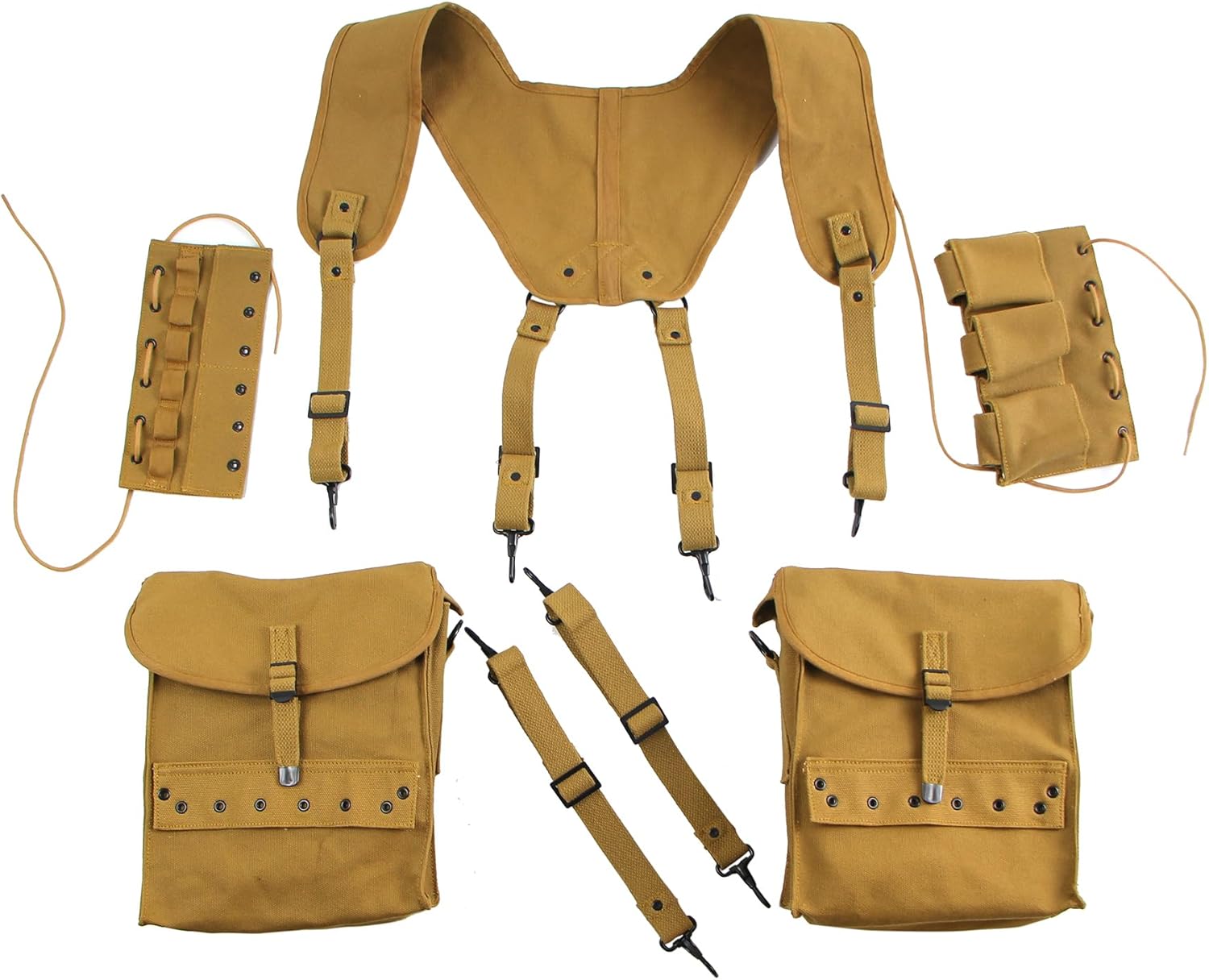Replica WW2 WWII US Individual Medic Combat Equipment Field Kit Suspenders Cantles