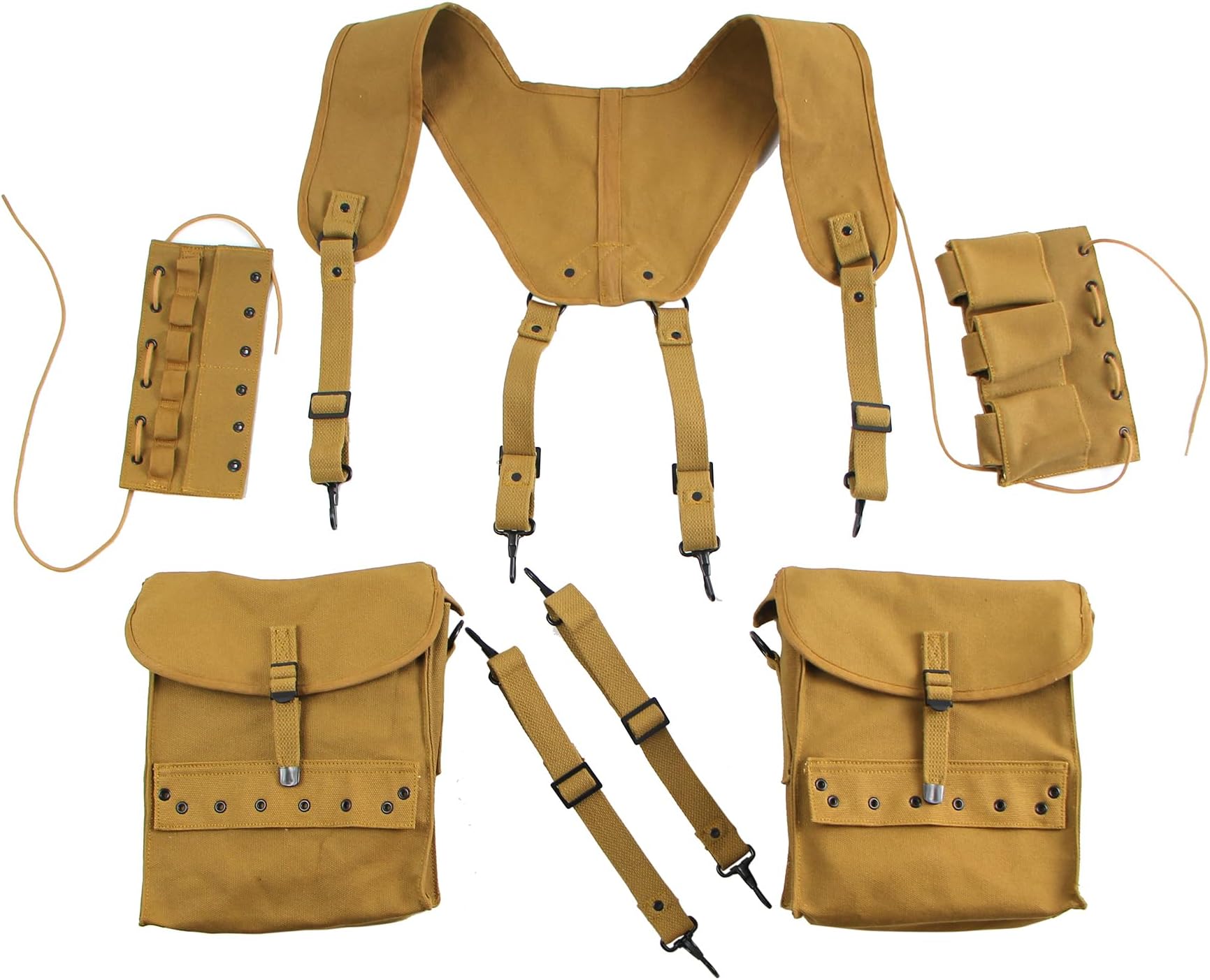 Replica WW2 WWII US Individual Medic Combat Equipment Field Kit Suspenders Cantles