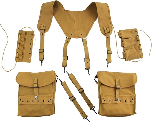 ANQIAO Replica WW2 WWII US Individual Medic Combat Equipment Field Kit Suspenders Cantles
