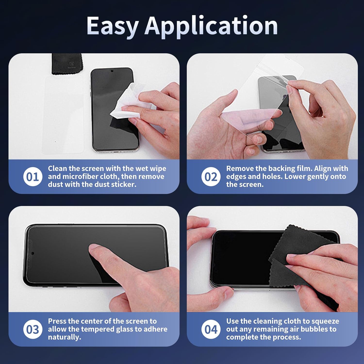 2+2 Privacy Screen Protector for Samsung S21 5G + Lens Protector image 5