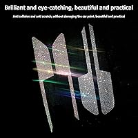 Vista 3 de BESULEN 2 calcomanías reflectantes para automóvil, calcomanías de protección de advertencia anticolisión, decoración de seguridad reflectante
