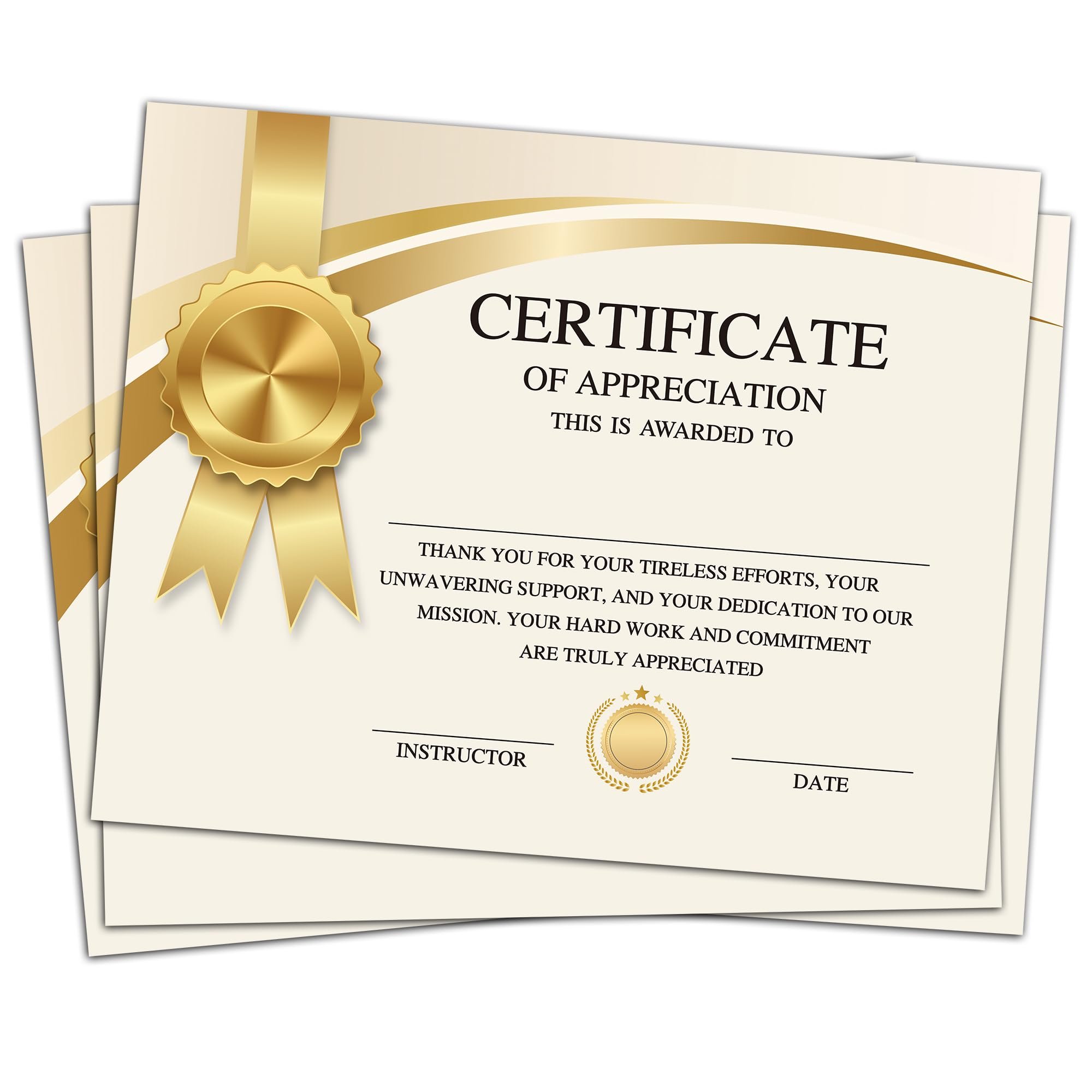 Certificate of Appreciation -25pcs, Certificates of Recognition-A31