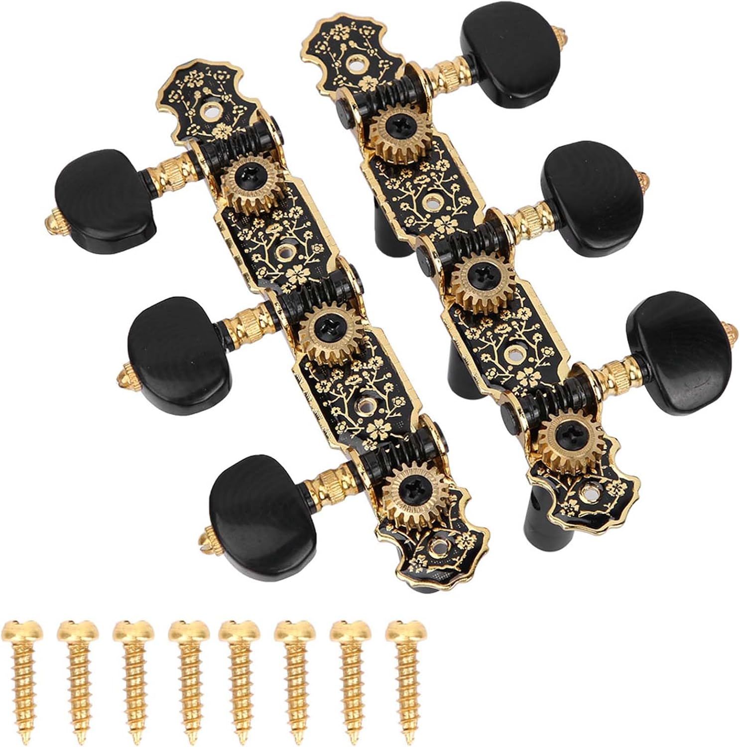 Guitar tuning pegs 3L and 3R, 1:18 Classical Guitar Tuners, Acoustic Guitar Tuning Pegs Suitable for Most Classical Guitar Replacement Accessories
