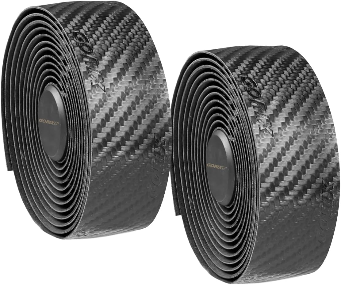 GORIX Bike Bar Tape Handlebar Grip Wrap EVA 2.5mm Thin Carbon Tone Road Mountain Bicycle Cycling