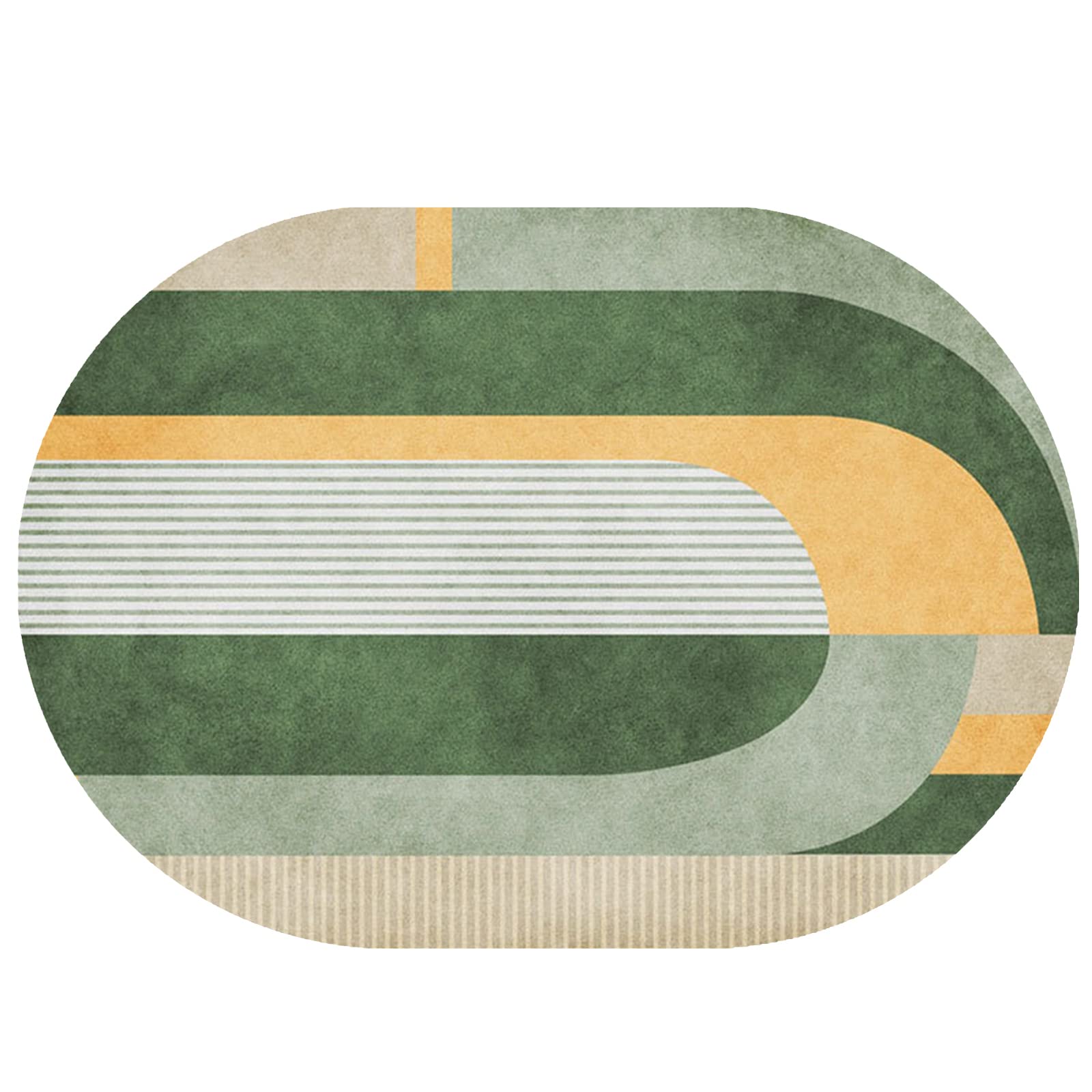Tapis ovale moderne lavable | Fini les tapis sales qui glissent au sol