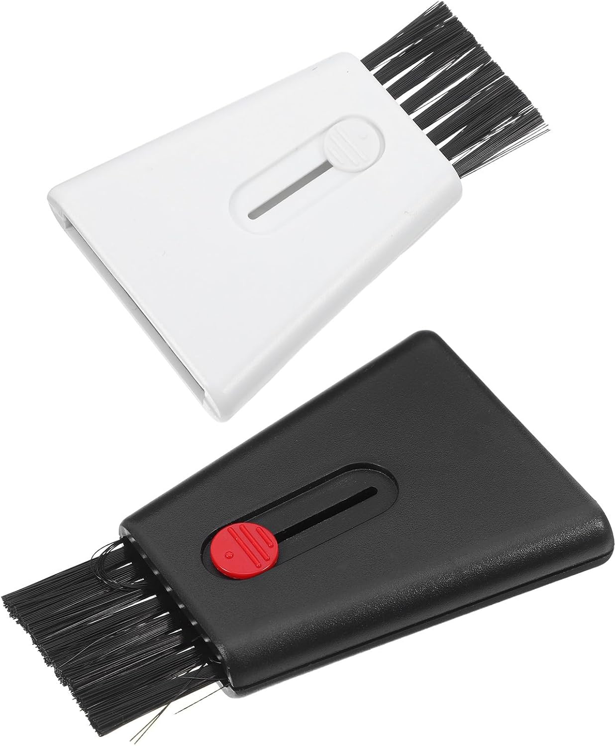 2pcs Laptop Cleaning Brushes with Double Head Soft Nylon Bristles, Portable Telescopic Screen and Keyboard Cleaner for Computers and Cameras, Travel-Friendly Electronic Dusting