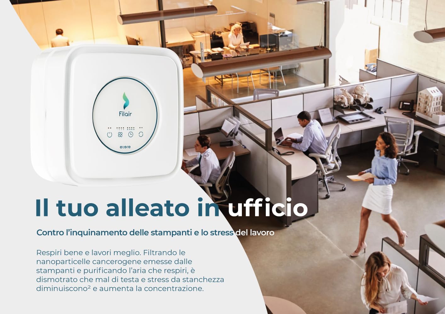 Filtro Hemaca Brevettato a 3 Strati +1 per Purificatore d'Aria Etere: HEPA H13 + Carboni Attivi + Strato Magnetico per filtrare l'aria da Virus, Batteri, Muffe, Polveri Sottili (fino a PM1), VOC, ecc