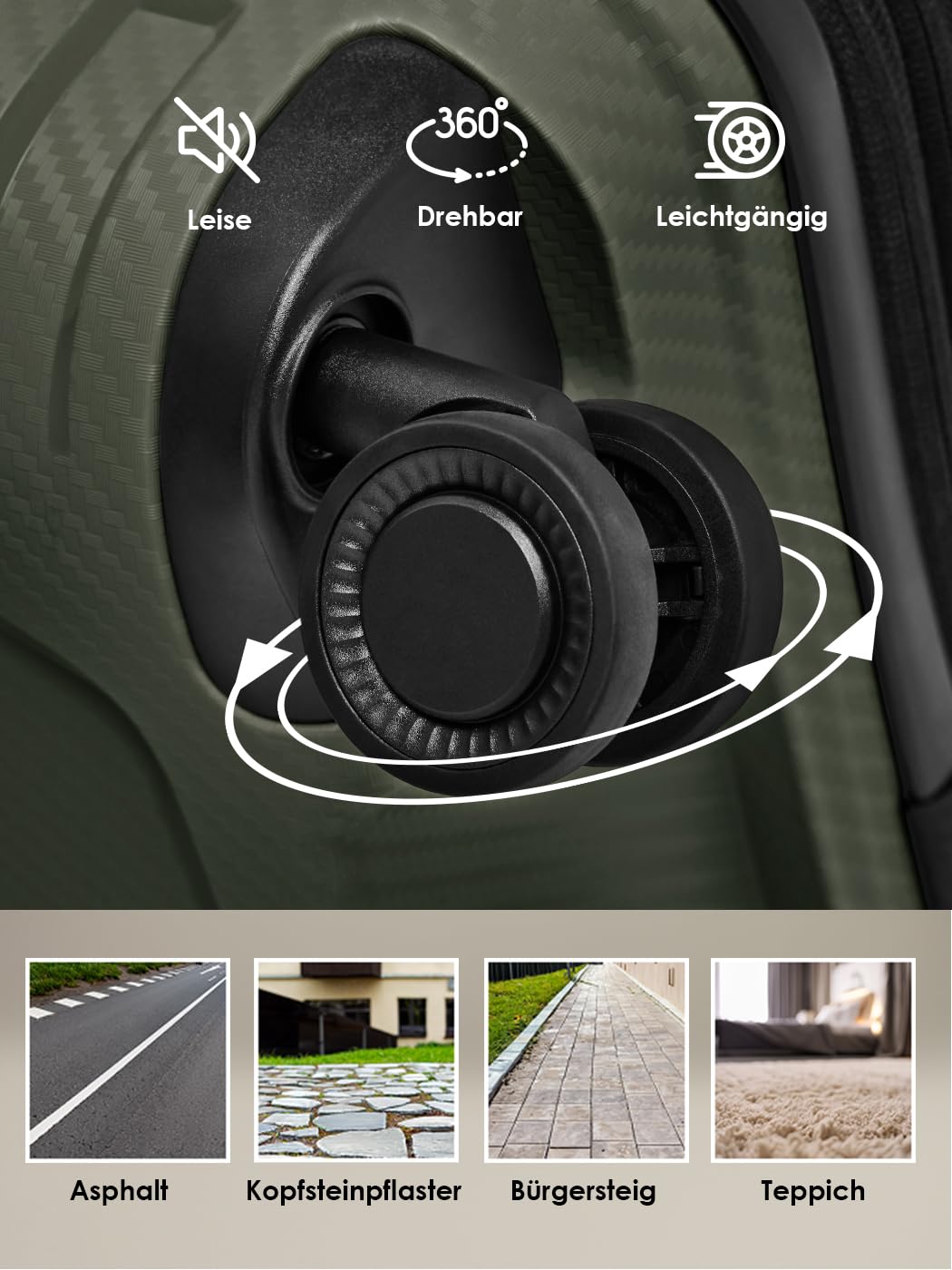 Smartbox Großer Koffer XL Erweiterbar 76 cm, 111–120L Check-in Reisekoffer, Leichter Hartschalen Trolley aus Polypropylen, 4 Doppelrollen, TSA Schloss, Großes Reisegepäck (Edition 01)