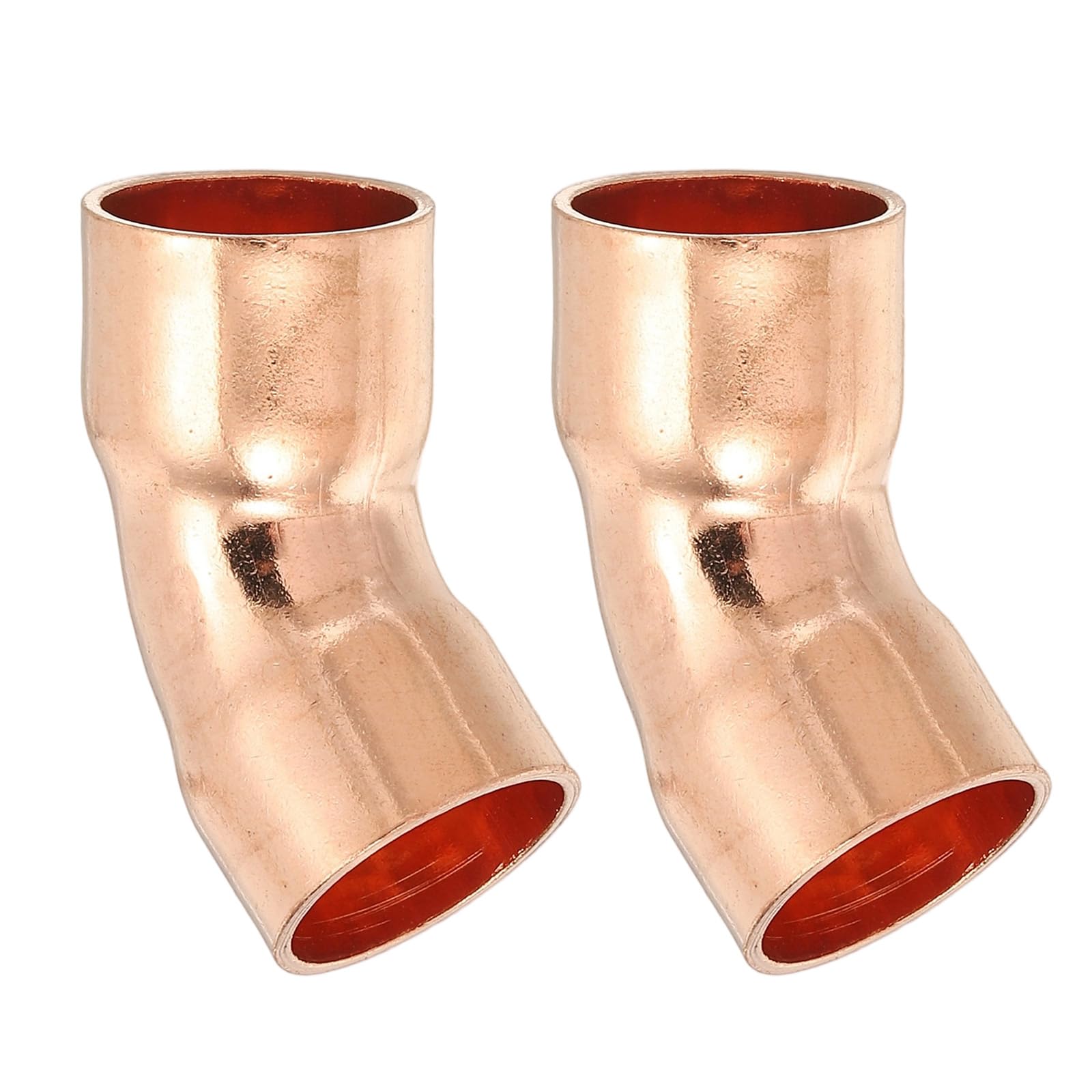 Tube de réfrigération CVC : raccord coudé 45 degrés cuivre 15 mm