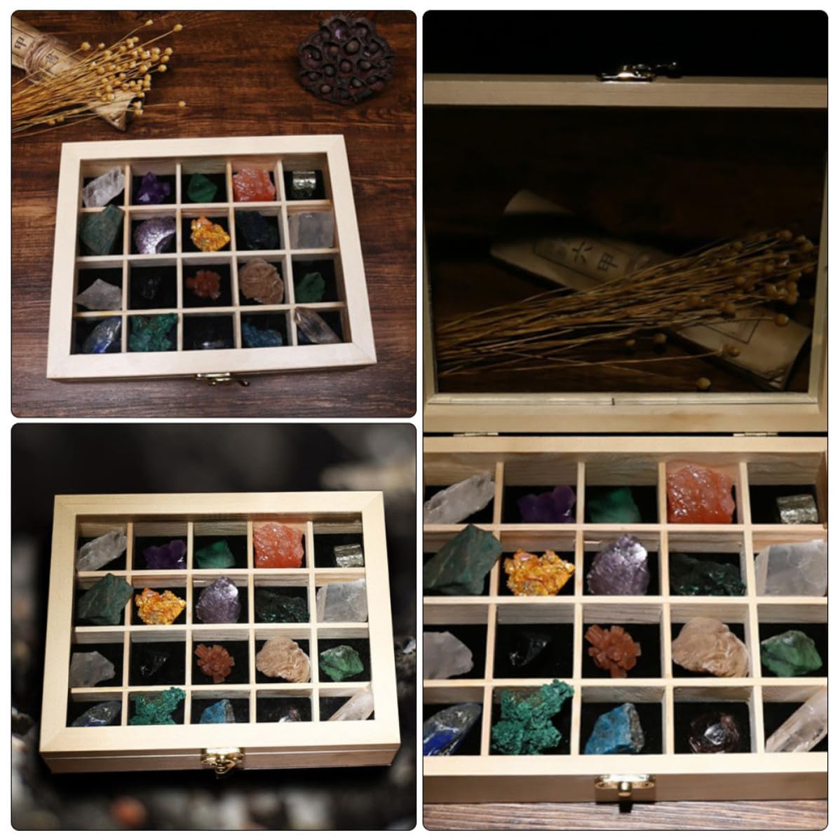 20 Pezzi Campione di Pietra Minerale Naturale