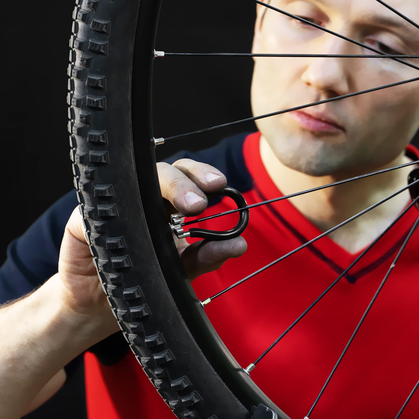 Homord Tiraraggi Bici Universale, Bicicletta Tiraraggi, Bicicletta Chiave Tiraraggi 6 in 1 Tira Raggi Regolazione dei Cerchioni 10-15G