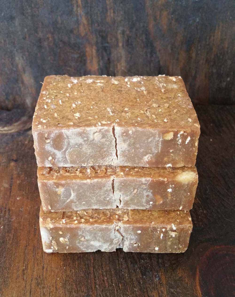 Organic Oats and Honey Handmade Shea Butter Soap, Multipack of 3 Bars