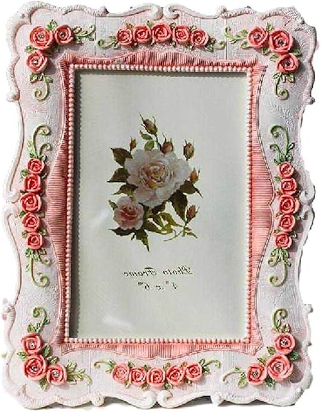 Amazon クイーンビー フォトフレーム 薔薇 デザイン 写真 立て 飾り スタンド 卓上 おしゃれ かわいい L判 誕生日 プレゼント ギフト 結婚 お祝い ピンク フォトフレーム 通販
