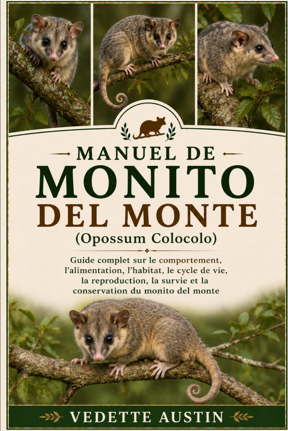 MANUEL DE MONITO DEL MONTE (Opossum Colocolo): Guide complet sur le comportement, l'alimentation, l'habitat, le cycle de vie, la reproduction, la survie et la conservation du monito del monte