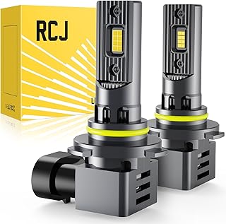 RCJ 9005 LED Bulbs, HB3 Bulbs 100W 30000LM Super Bright Bulb with Cooling Fan, 6000K Cool White Fog Lights, Plug and Play, Pack of 2