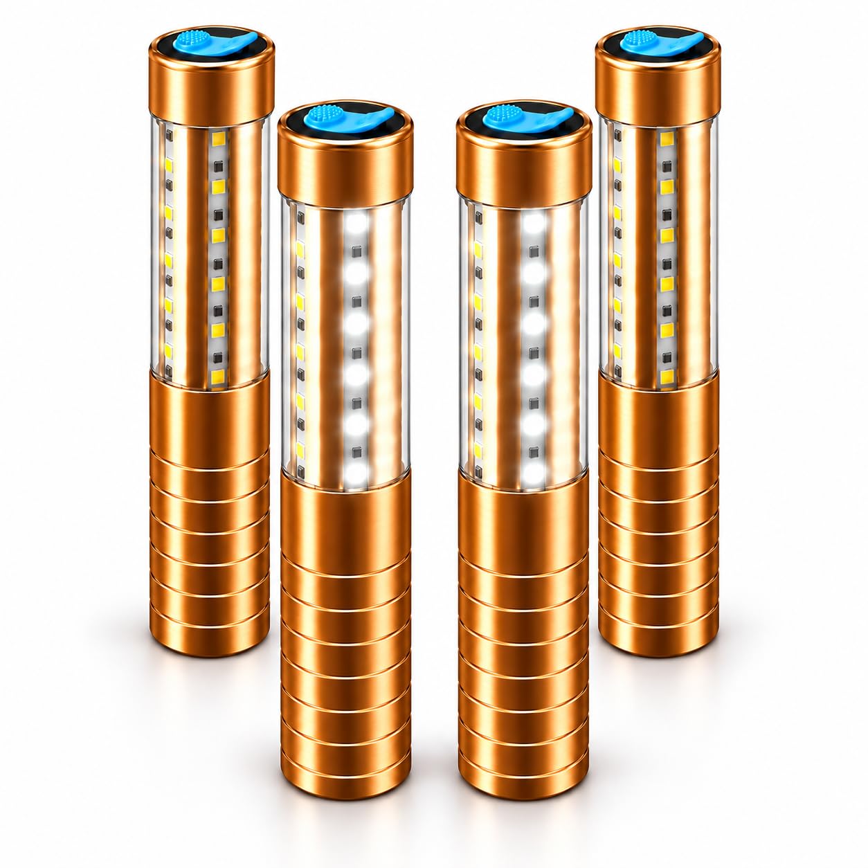 Palo LED luminoso de 23 cm para botella, recargable, 3 modos de iluminación, duración de 10 h – oro (4)