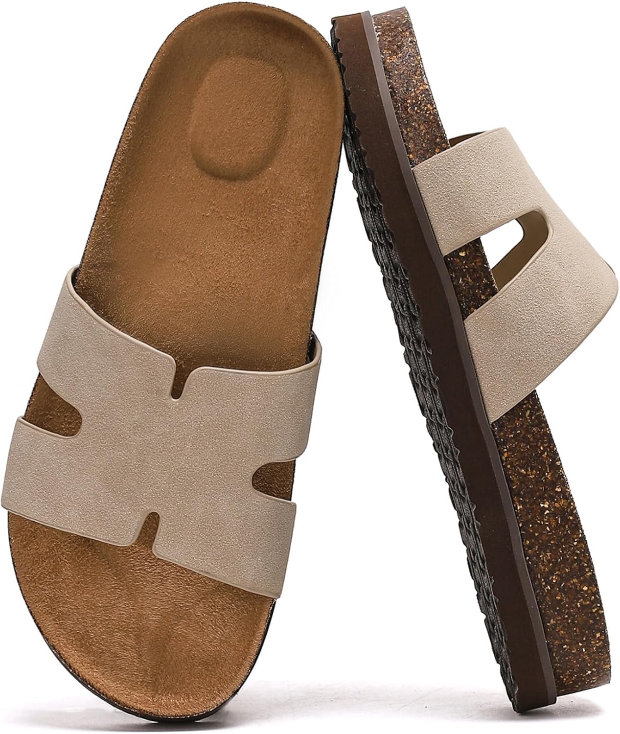 Women's Cork Footbed Slides - Arch Support