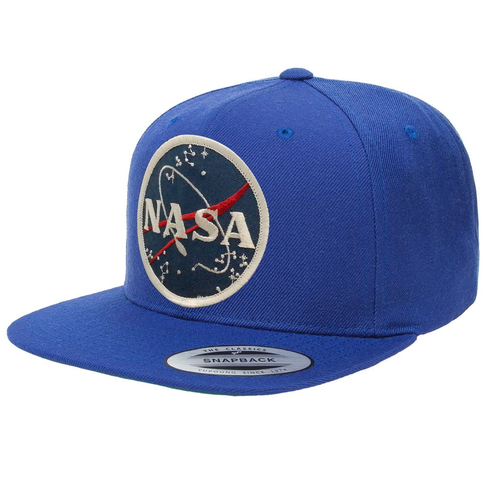 armynationsFlexfit Original Premium Classic Snapback with NASA Meatball Logo Patch - Black, Royal Blue, One size, Royal Blue, One Size